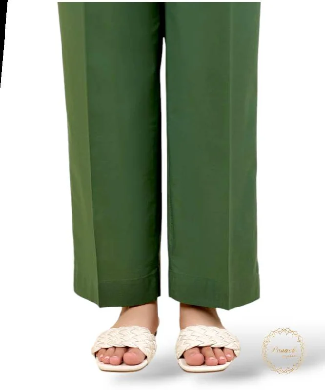 Green Basic Trouser Trousers chic elegant