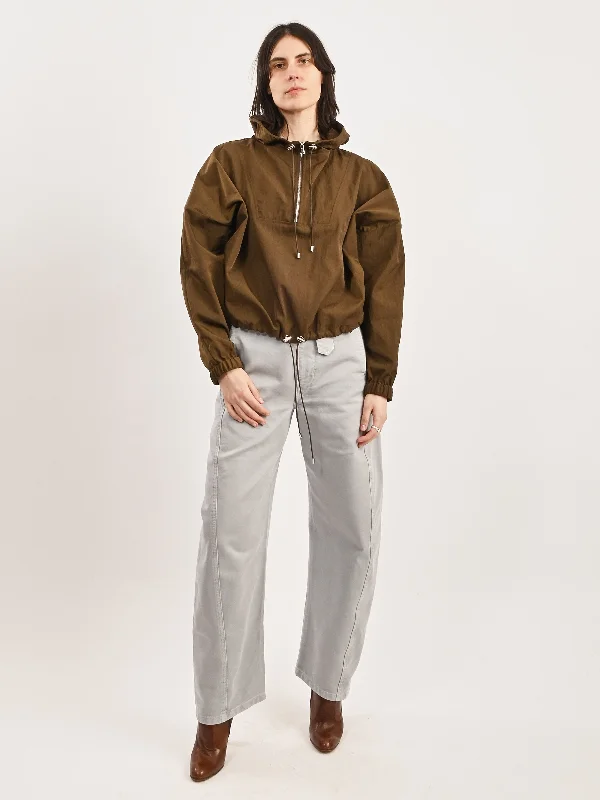 Sienna Zip Hooded Pullover Slouchy Comfort Pullover