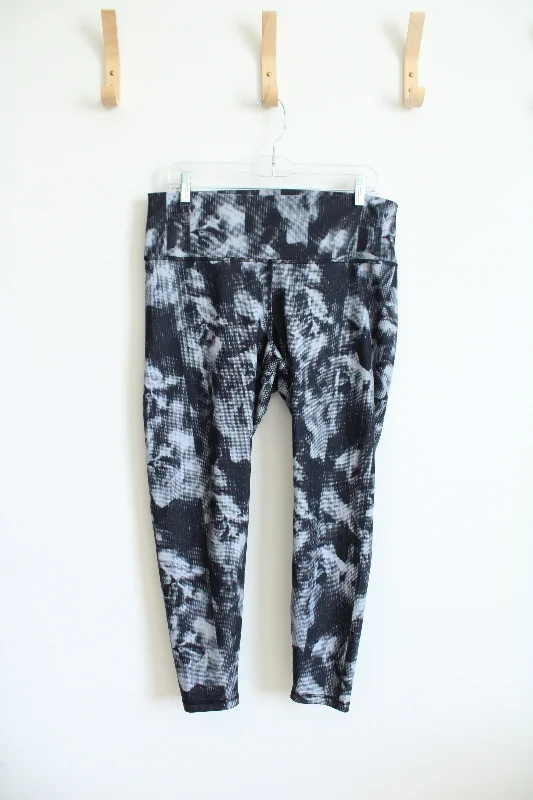 Old Navy Active Powersoft Black & Gray High-Rise Athletic Leggings | XL Stylish Compression Fit Leggings Old Navy Active Powersoft Black & Gray High-Rise Athletic Leggings | XL Stylish Compression Fit Leggings
