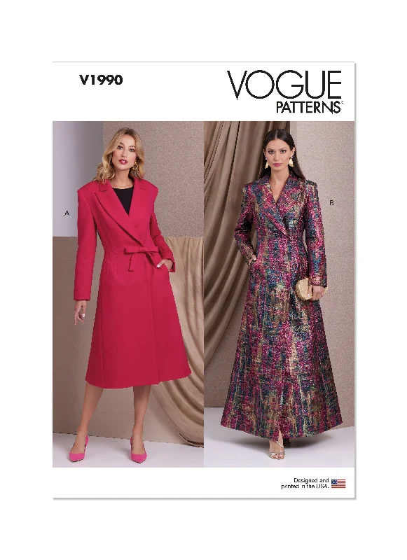 Voguepattern V1990 Misses' Coats Embroidered Appliqued Beaded