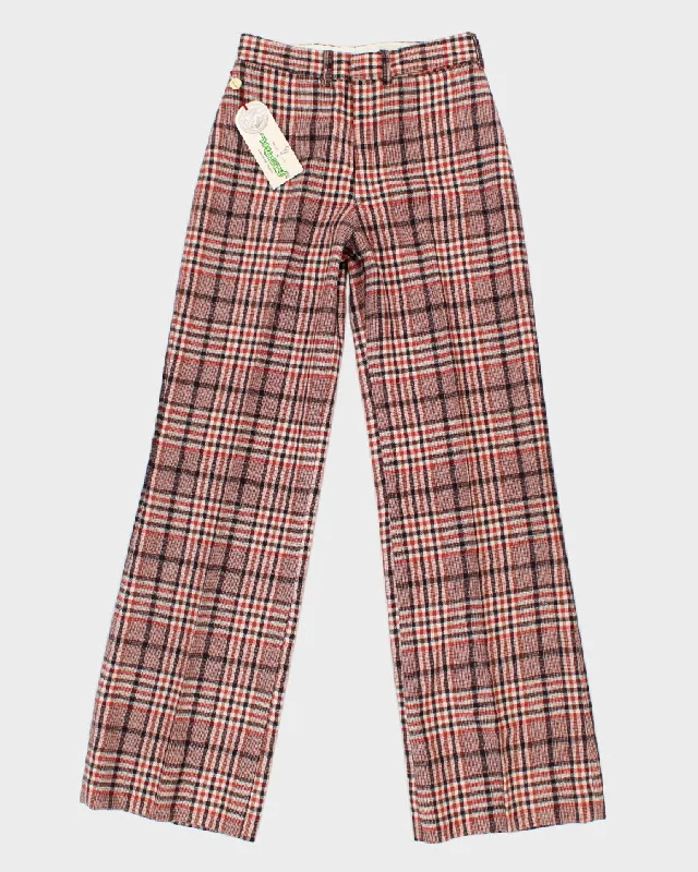 Vintage 60s Patterned Trousers - W26 L30 Trousers fashionable chic