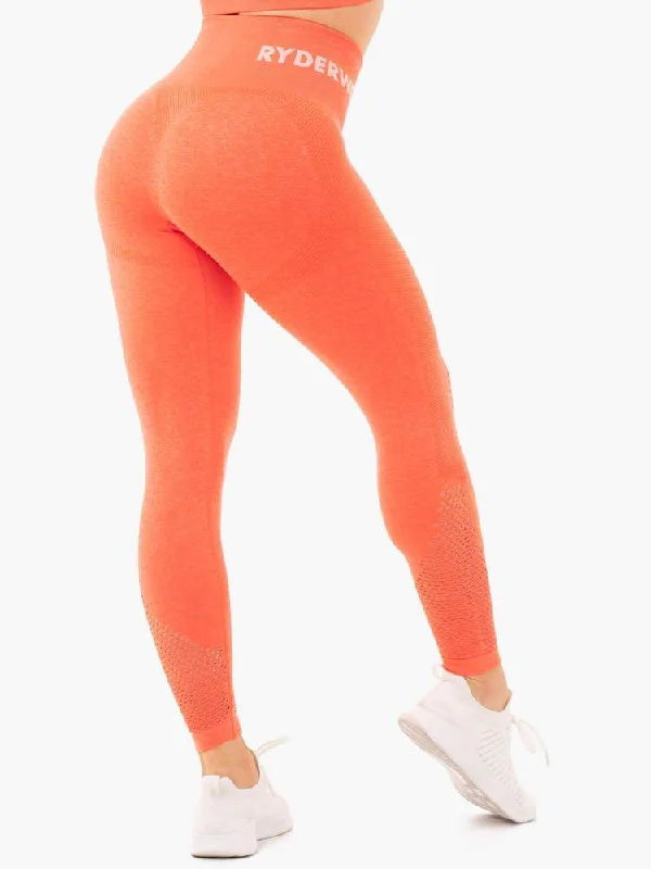 Ryderwear | Seamless Staples Leggings - Orange Marl Trendy Activewear Leggings