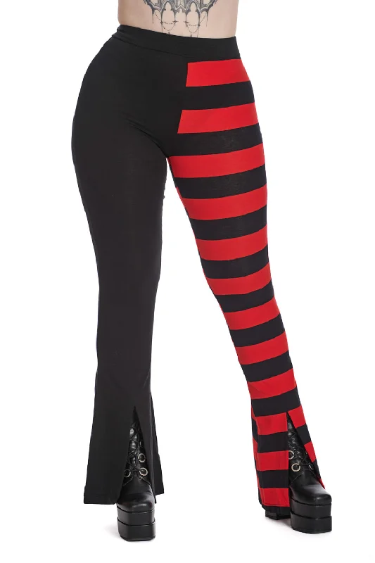 Banned Apparel - Asymmetrical Allure Half and Half Trousers Trousers Winter Warm