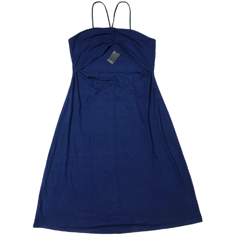 Blue Dress Casual Midi Eloquii, Size 3x Trendy Ruched Side Midi Dress