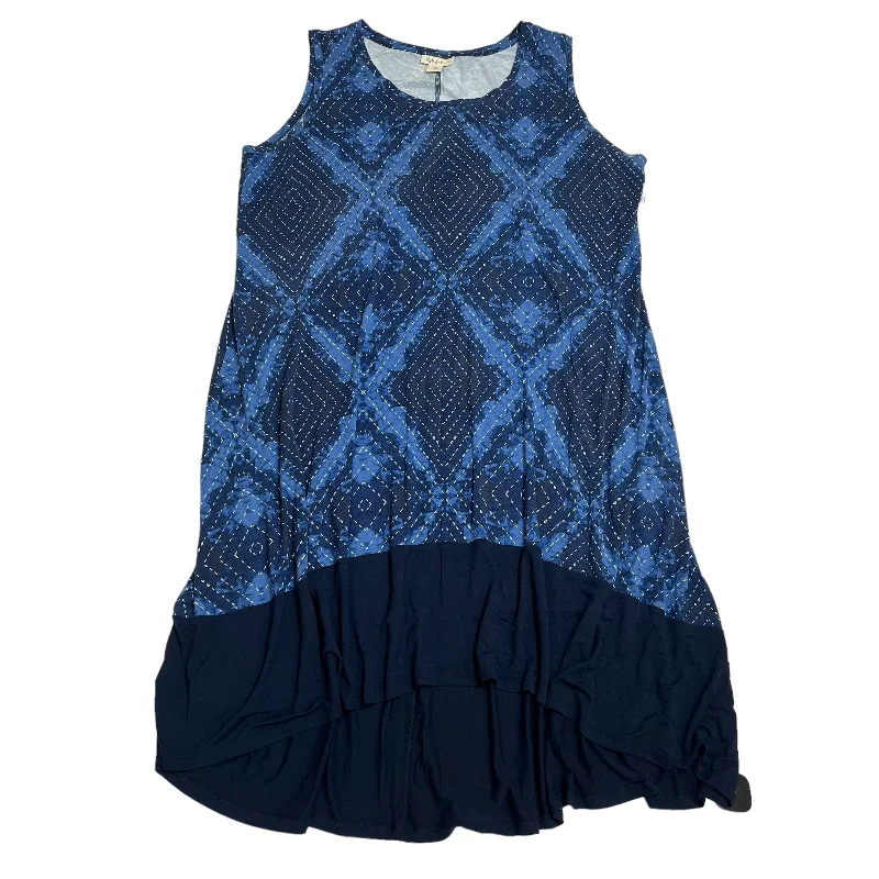 Blue Dress Casual Midi Style And Co Collection Women, Size 3x Fashionable A-Line Midi Dress