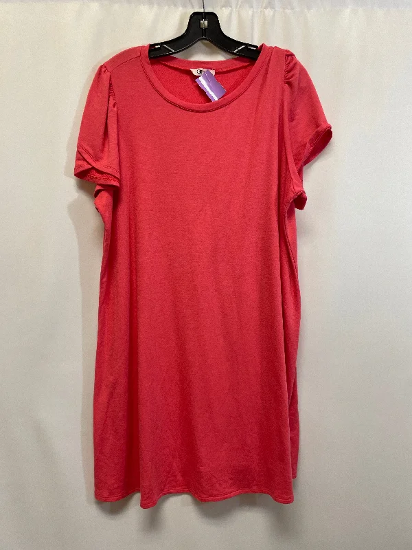 Coral Dress Casual Midi Cable And Gauge, Size 1x Elegant Floral Skirt Midi Dress