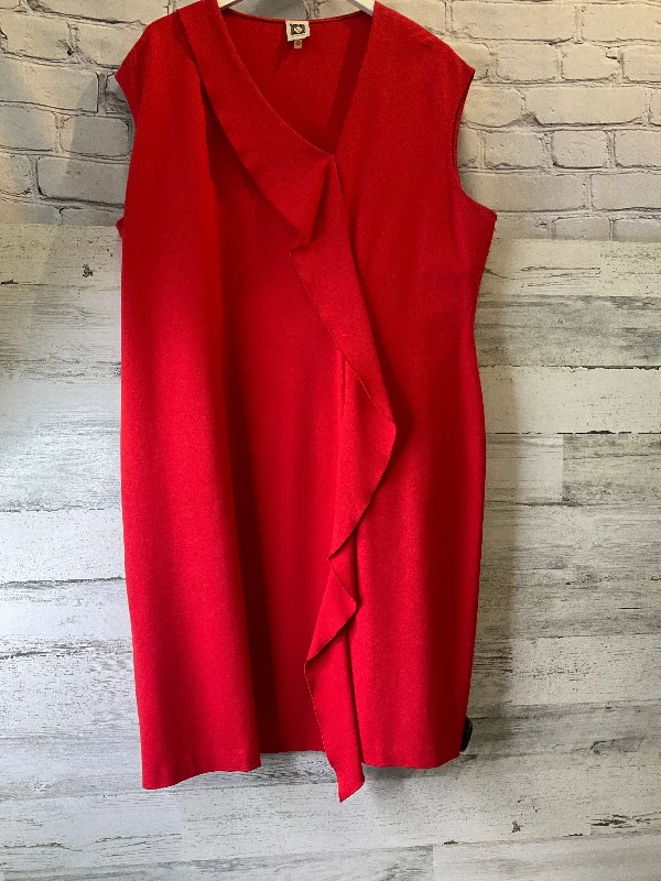 Dress Casual Midi By Anne Klein  Size: 2x Fashionable Polka Dot Midi Dress