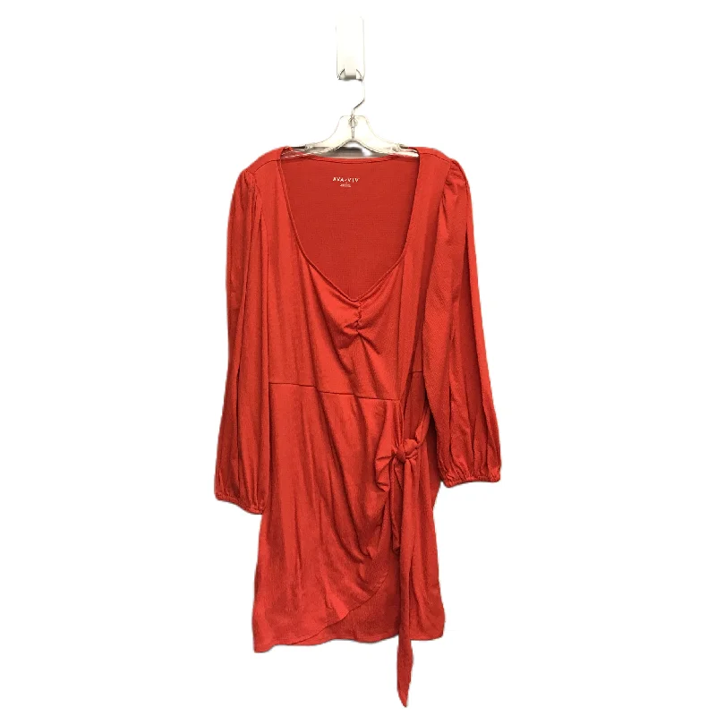 Dress Casual Midi By Ava & Viv  Size: 2x Trendy Smocked Detail Midi Dress