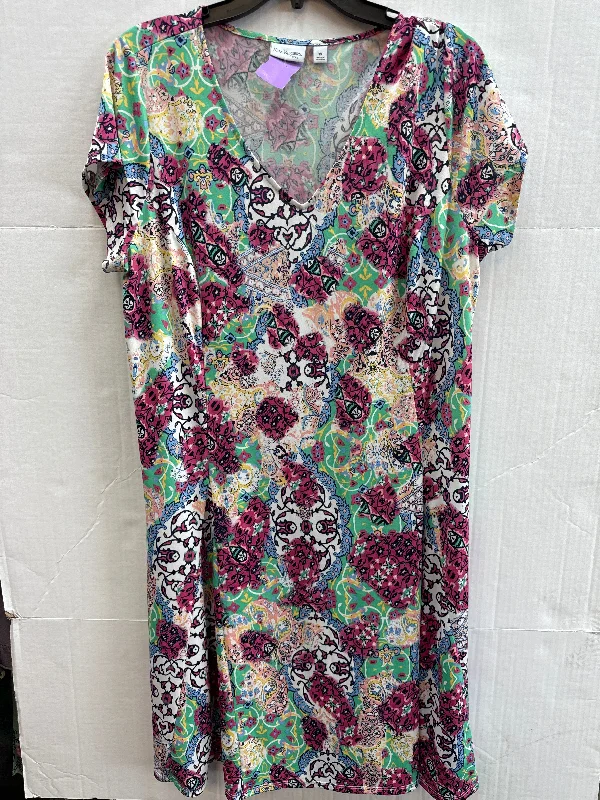 Dress Casual Midi By Kim Rogers  Size: 1x Trendy Shift Midi Dress