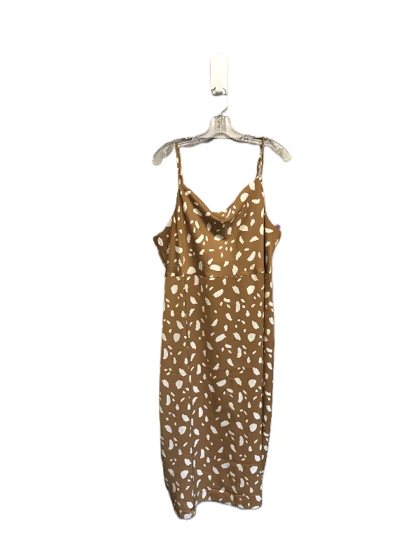 Dress Casual Midi By Old Navy  Size: 1x Fashionable Floral Embroidery Midi Dress