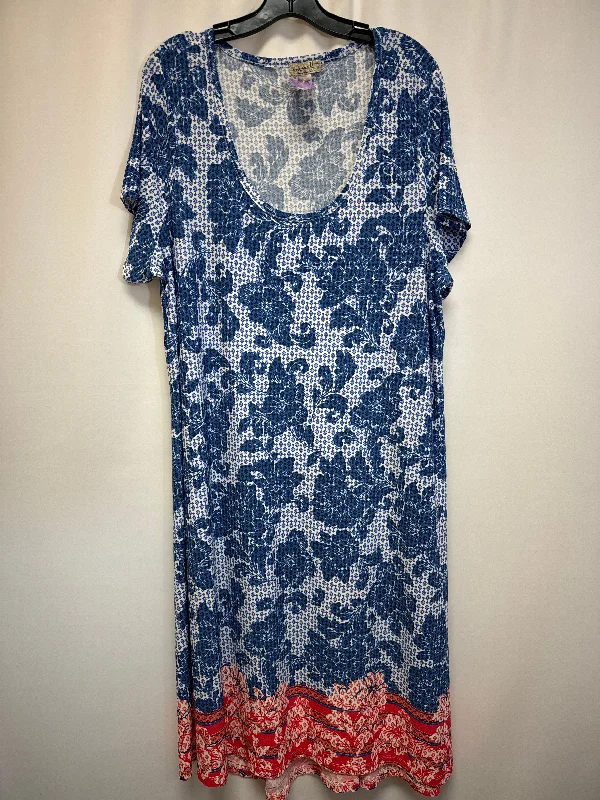 Dress Casual Midi By One World  Size: 3x Trendy Knit Midi Dress