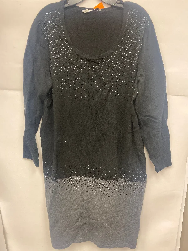 Dress Casual Midi By Peter Nygard  Size: 1x Elegant V-Neck Midi Dress
