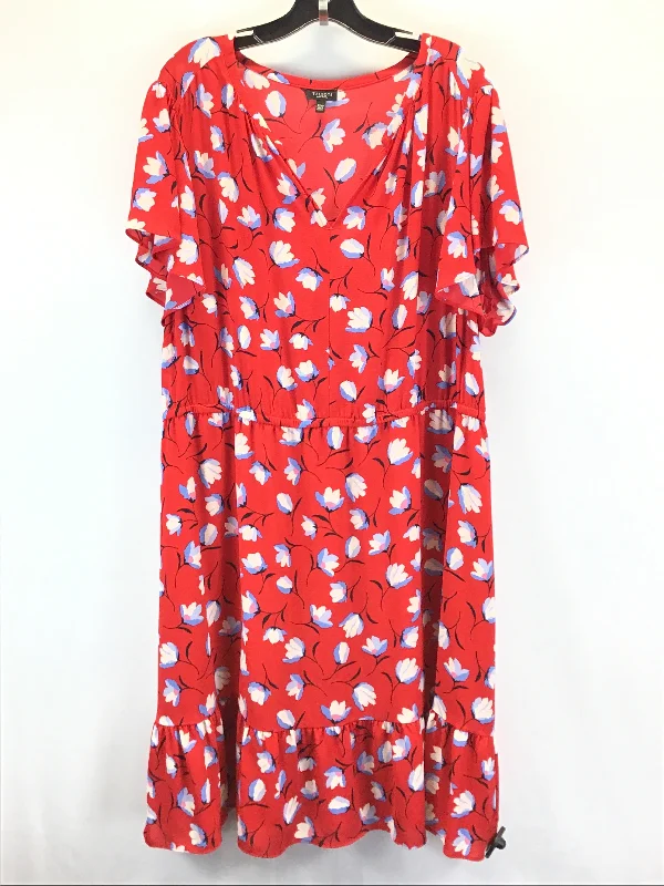 Dress Casual Midi By Talbots  Size: 2x Trendy Mock Neck Midi Dress
