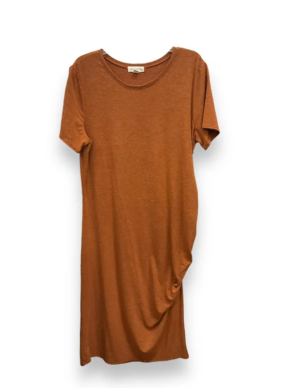 Dress Casual Midi By Treasure And Bond  Size: 2x Stylish Off-Shoulder Ruffle Dress