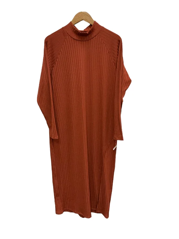 Dress Casual Midi By Ultra Flirt  Size: 2x Comfortable Ruched Midi Dress