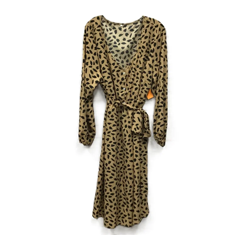 Dress Casual Midi Size: 3x Elegant Satin Midi Dress