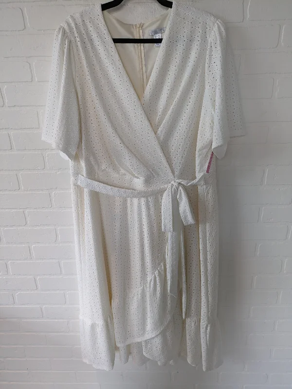 Dress Party Midi By London Times  Size: 3x Elegant Pleated Detail Midi Dress