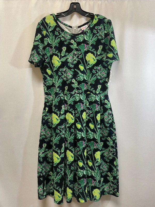 Green Dress Casual Midi Lularoe, Size 2x Comfortable Sleeveless Midi Dress