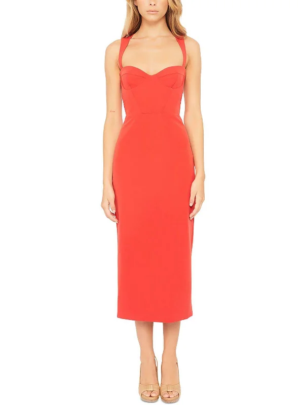 Kindred Womens Corset Seamed Midi Sheath Dress Trendy A-Line Midi Dress