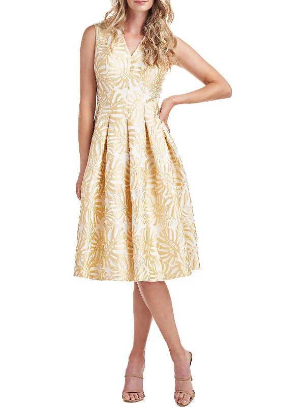 Liana Womens Party Midi Fit & Flare Dress Fashionable A-Line Midi Dress