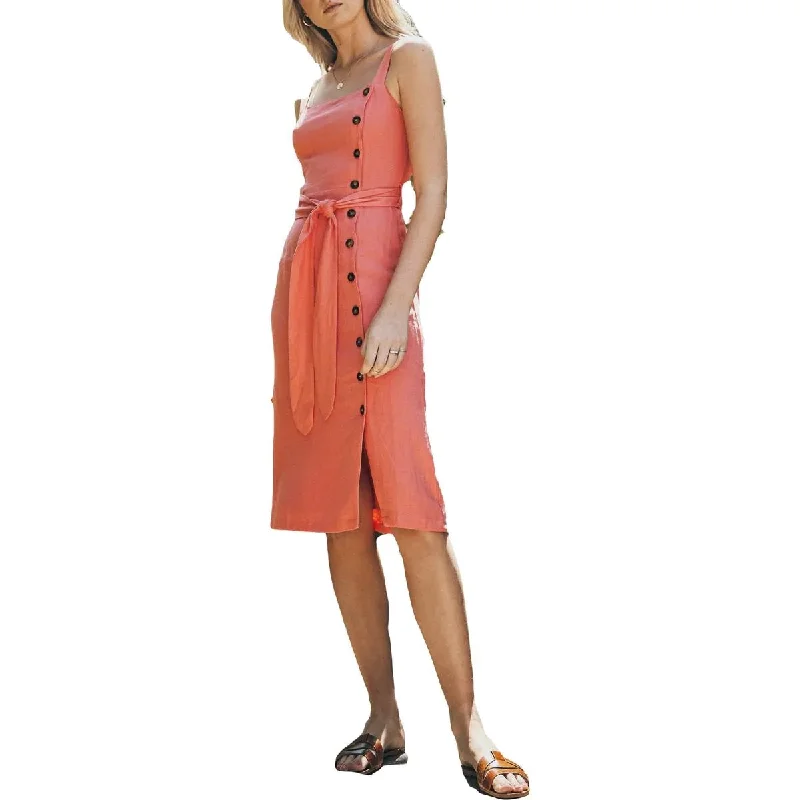 Lost + Wander Women's Coast to Coast MIDI Sundress, Coral, XS Classic Black Midi Dress