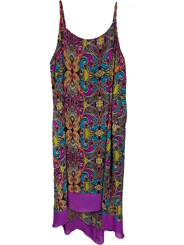 Paisley Print Dress Casual Midi Lane Bryant, Size 2x Stylish Midi Dress with Cuffs