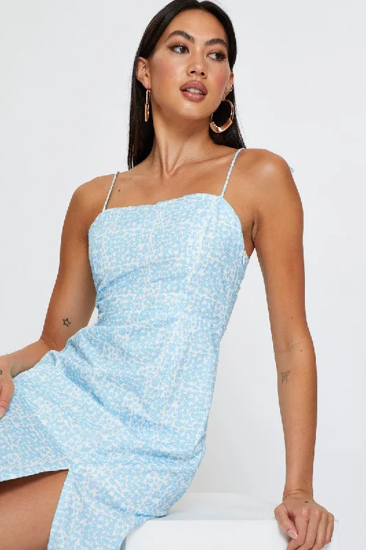Print Slip Dress Midi Trendy Bodycon Midi Dress