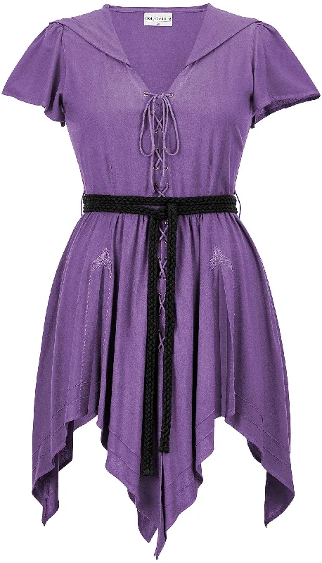 Robyn Midi Overdress Limited Edition Purple Thistle Comfortable Denim Midi Dress