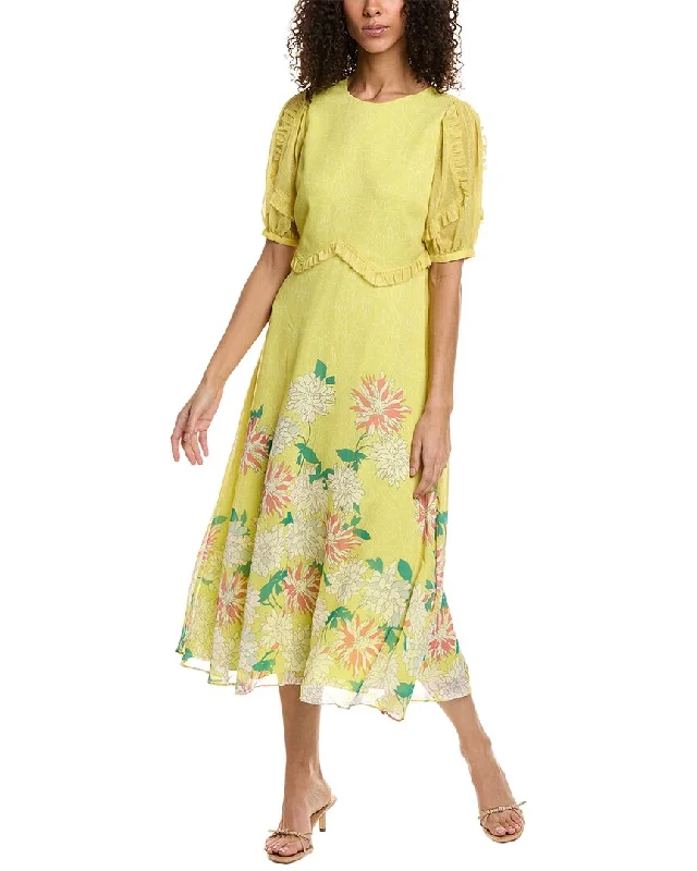 Ted Baker Midi Tea Dress Cozy Ribbed Knit Midi Dress