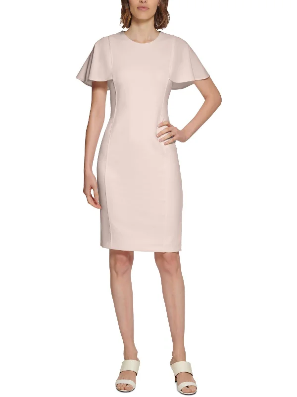 Womens Business Midi Sheath Dress Comfortable Sleeveless Midi Dress