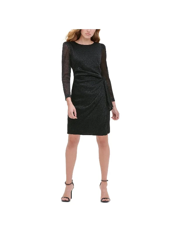 Womens Midi Metallic Sheath Dress Fashionable Wide Leg Midi Dress
