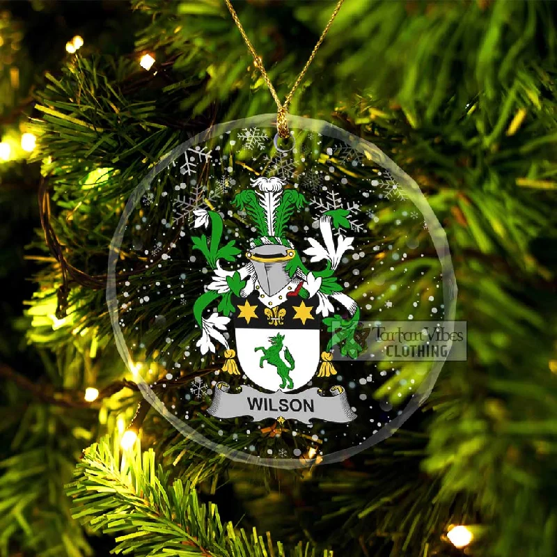 Wilson Irish Clan Christmas Glass Ornament with Coat of Arms Nylon Polyester Spandex Wilson Irish Clan Christmas Glass Ornament with Coat of Arms Nylon Polyester Spandex