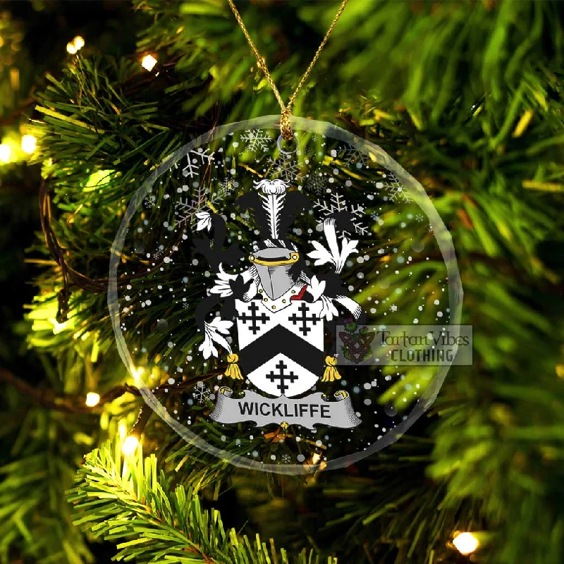 Wickliffe Irish Clan Christmas Glass Ornament with Coat of Arms Embroidered Appliqued Beaded Wickliffe Irish Clan Christmas Glass Ornament with Coat of Arms Embroidered Appliqued Beaded