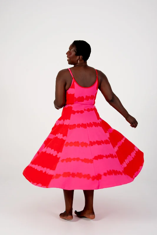 Asri Dress Midi Petite in All the Pinks Stylish Halter Neck Midi Dress